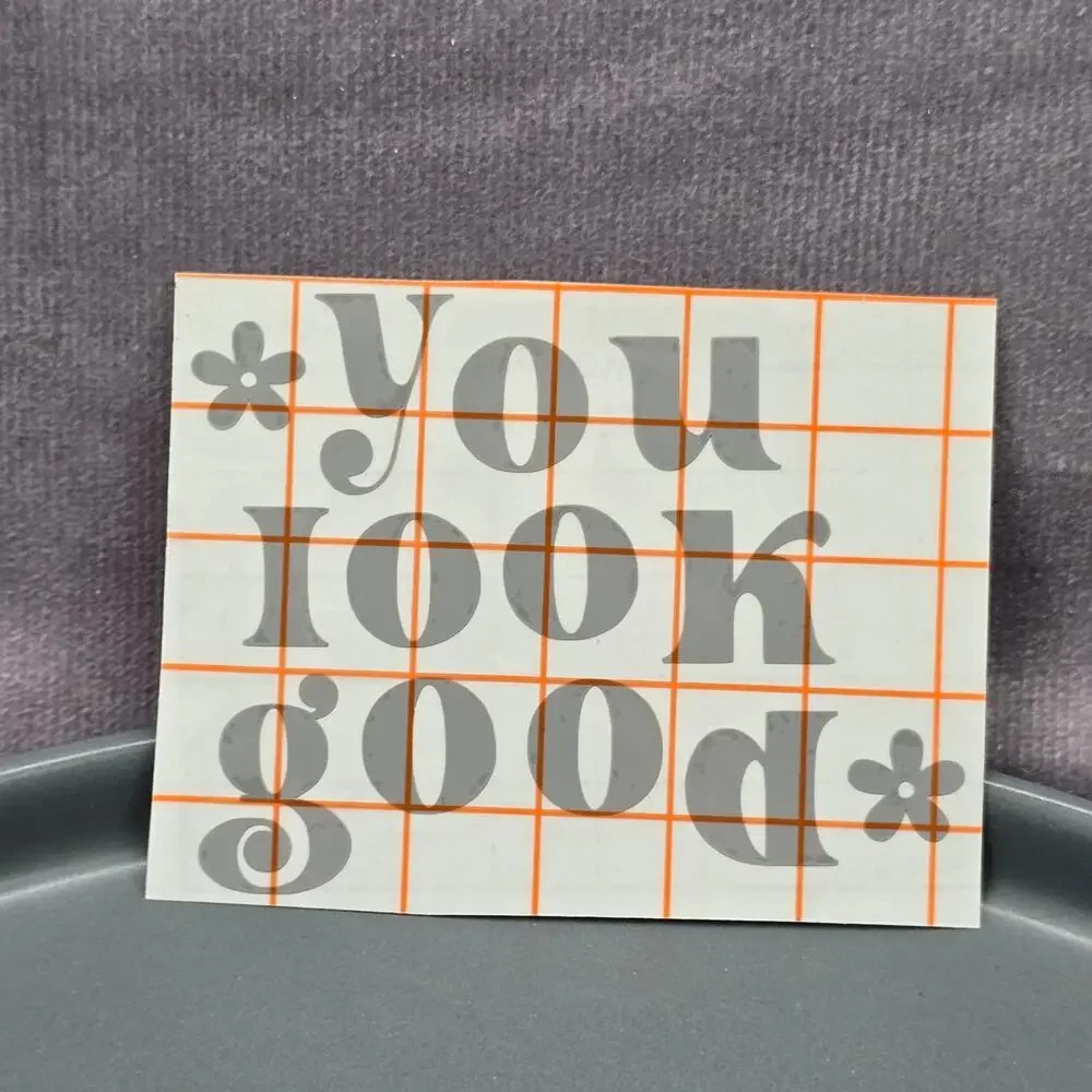 You Look Good Gray Mirror Decal Vinyl‎ Stickers Peel and Stick Affirmation